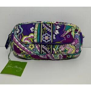 Vera Bradley HEATHER Cosmetic Case Mirror Quilted Purple Floral